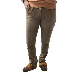 Lovestitch Carmel Mocha Corduroy Low Rise Straight Pants NWT- Size 6